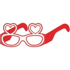 3d glasses hearts