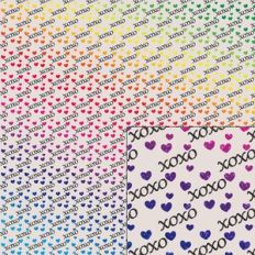 hearts rainbow glitter pattern