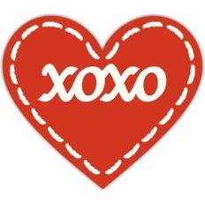 sewn heart xoxo