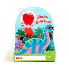 Brontosaurus Kids 3D Valentine's Day Card