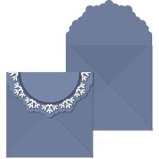 Env Snowflake Half Round Flap for 6X6 card