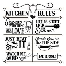 Kitchen Rules Funny Kitchen Sign