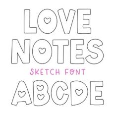 BFC Love Notes Sketch Valentine's Day Font