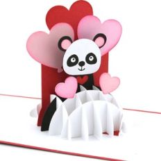 A2 Sliceform Pop Up Card Panda