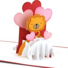 A2 Sliceform Pop Up Card Lion