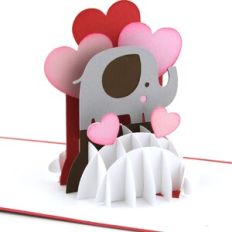 A2 Sliceform Pop Up Card Elephant