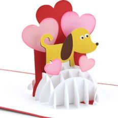 A2 Sliceform Pop Up Card Dog