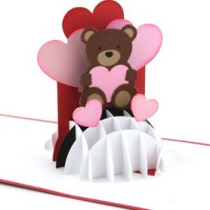 A2 Sliceform Pop Up Card Bear