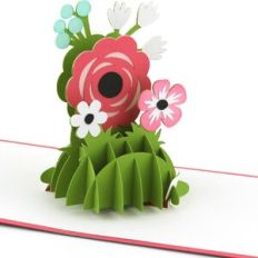 A2 Sliceform Pop Up Card Flowers