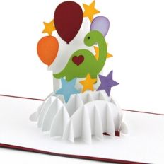 A2 Sliceform Pop Up Card Dinosaur