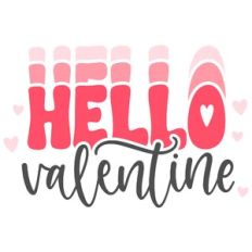 Stacked Hello Valentine Retro