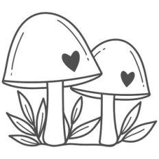 Simple Heart Mushrooms
