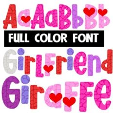 Girlfriend Giraffe Color Font