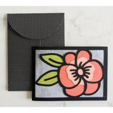 flower card and envelope