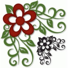 flourished flower corner