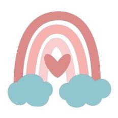 Heart Rainbow With Clouds