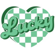 lucky checkered heart