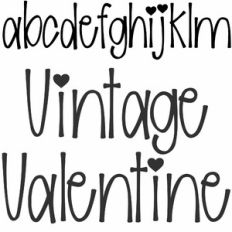 vintage valentine font