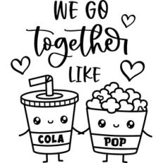 Cola And Pop Corn In Love
