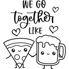 Pizza And Beer In Love