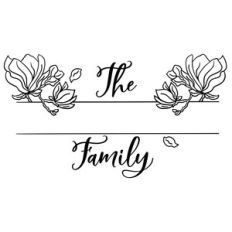 Family Name Frame with Flowers