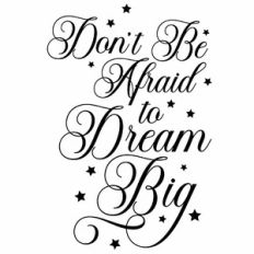 Don't Be Afraid To Dream Big Quote
