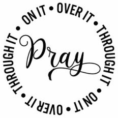 Pray Word Quote Circle