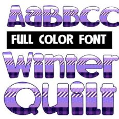 Winter Quilt Color Font