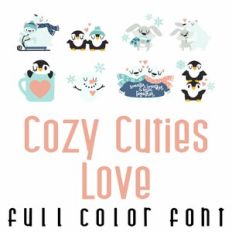 Cozy Cuties Love Full Color Font