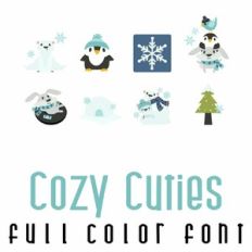 Cozy Cuties Full Color Font