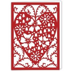 Filigree Heart of Flowers Card