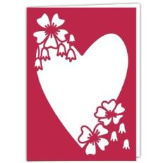 Garden Flowers Heart Aperture Card