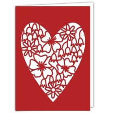 Garden of Flowers Heart Card
