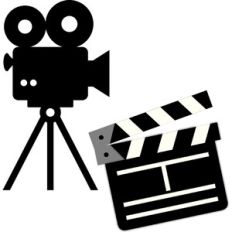 camcorder and clapper board cinema