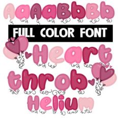 Heartthrob Helium Color Font