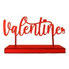 Valentine Word on Posts 3D Plank