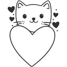 Valentine Cat Heart