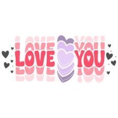 Love You - Candy Retro