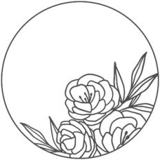 Floral Round Frame