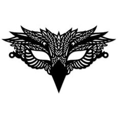 Owl mardi gras half mask