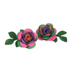 Multicolor Spiral Flower with foliage