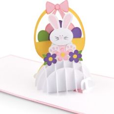 A2 Sliceform Pop Up Card Easter Bunny