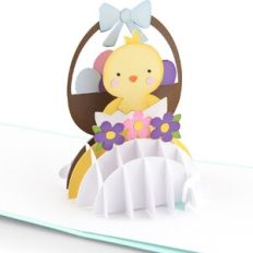A2 Sliceform Pop Up Card Easter Chick