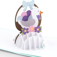 A2 Sliceform Pop Up Card Easter Duck