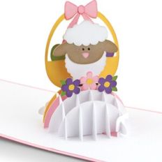 A2 Sliceform Pop Up Card Easter Lamb