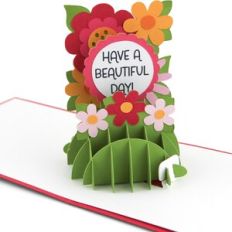 A2 Sliceform Pop Up Card Spring Beautiful Day