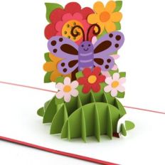 A2 Sliceform Pop Up Card Spring Butterfly