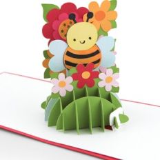 A2 Sliceform Pop Up Card Spring Bee