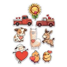 Love At The Farm With Llama for Valentine's Day Planner Sticker