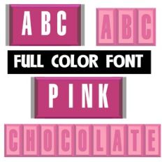 Pink Chocolate Color Font